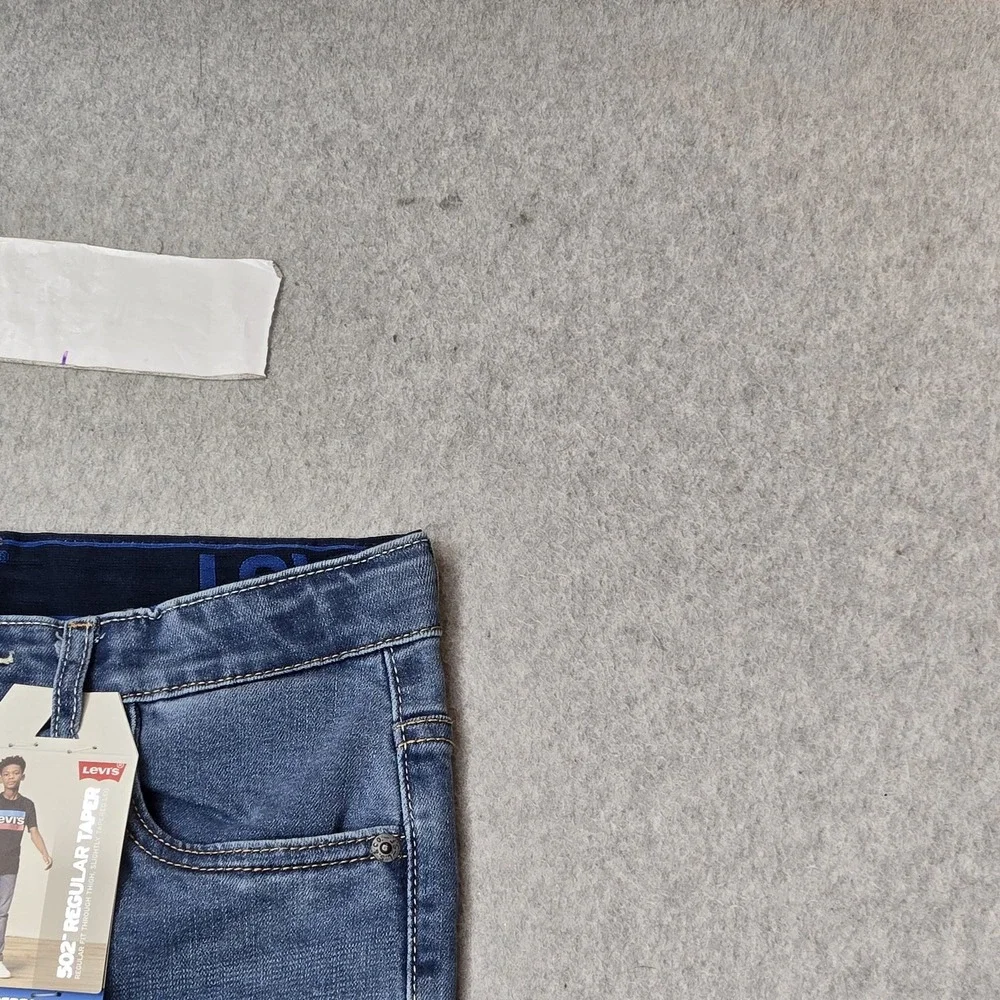 Levi's 502 Boys Jeans 26X27 Blue Denim Regular Taper 28